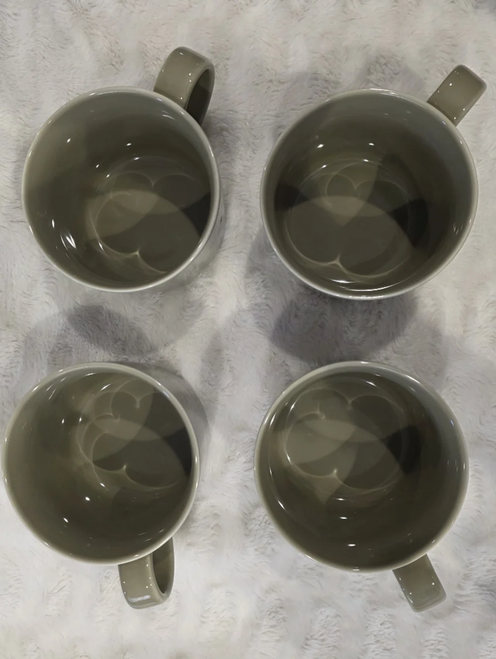Crate & Barrel Aaron Probyn Hue Coffee Mugs Beige/Brown 12oz. Set of 4